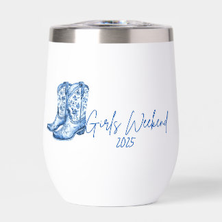 Filles Weekend Vin Tumbler - Thème occidental
