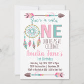 Filles Wild One First Birthday Invitation (Devant)
