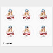 Filles WOW Autocollant Esthétique | Mode Paillette (Feuille)