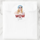 Filles WOW Autocollant Esthétique | Mode Paillette (Sac)