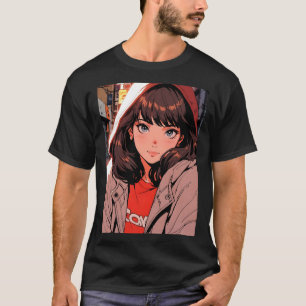 Fillette anime rétro sweat à capuche nuit lumières
