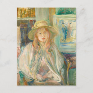 Fillette au Chapeau de Paille Berthe Morisot Briefkaart