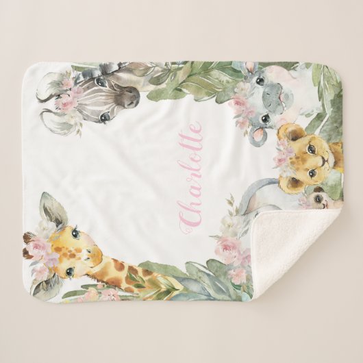 Fillette Safari bébé couverture bébé (Devant (Horizontal))