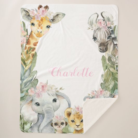 Fillette Safari Couverture bébé (Devant)