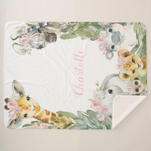 Fillette Safari Couverture bébé (Devant (Horizontal))