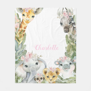 Fillette Safari Couverture bébé