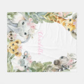 Fillette Safari Couverture bébé (Devant (Horizontal))