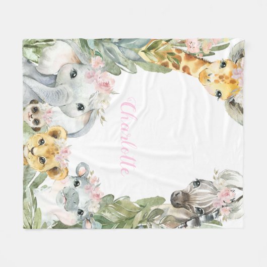 Fillette Safari Couverture bébé (Devant (Horizontal))