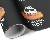 Filling Hot Funny Dumpling Pun Dark BG Cadeaupapier (Rol Hoek)