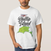 Fillip Island Australia map T-shirt (Voorkant)