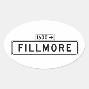 Fillmore St., San Francisco Street Sign Ovale Sticker