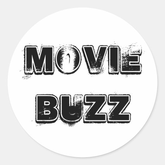 Film Buzz Ronde Sticker (Voorkant)