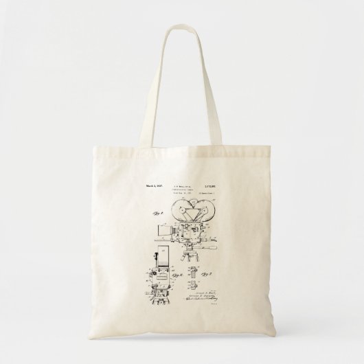 Film Camera Patent Tote Bag (Voorkant)