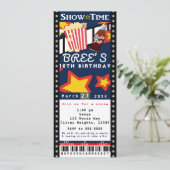 Film Cinéma Popcorn VIP Party Billets Invitation (Debout devant)