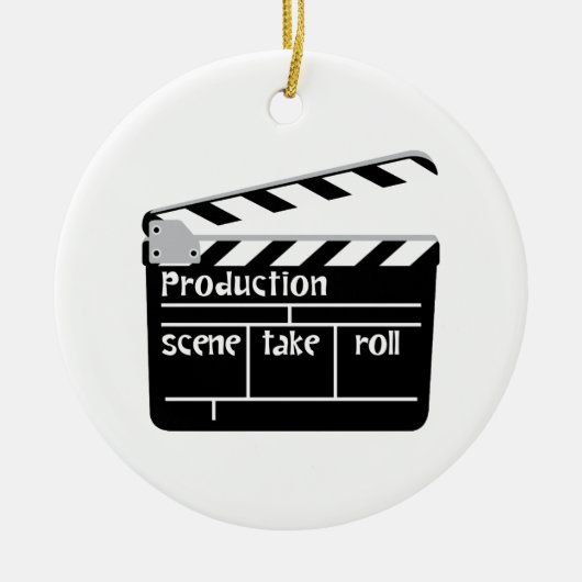 Film Clapper Keramisch Ornament (Voorkant)