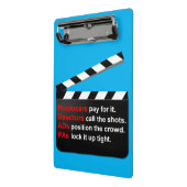 Film Crew CLAP voor de PRODUCENT Mini Klembord (Angled2)