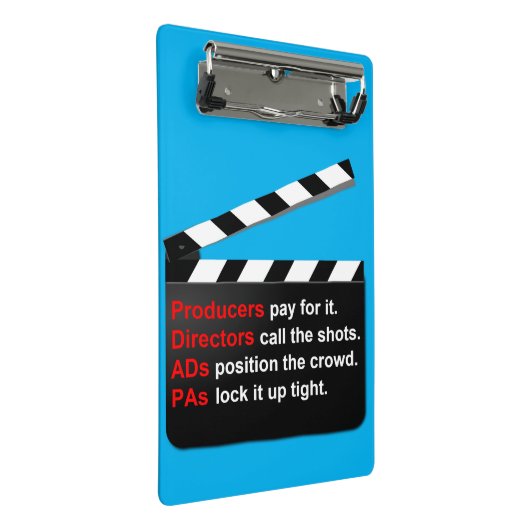 Film Crew CLAP voor de PRODUCENT Mini Klembord (Schuin)