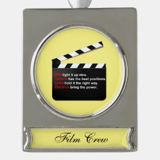 Film Crew Movies Director in je Ornament Verzilverd Banner Ornament