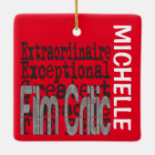 Film Critical Extraordinaire CUSTOM Keramisch Ornament (Achterkant)