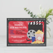 Film de nuit Cinéma Anniversaire Fête Invitation (Debout devant)