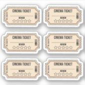 Film de nuit Star Classement Étiquette Billets cin (Devant)