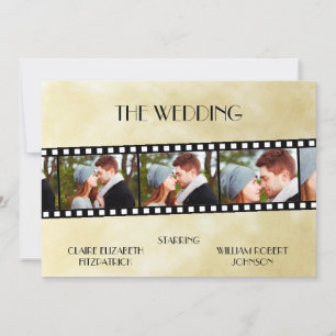 Film Film Strip Photo Collage Faire-part de mariag