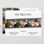 Film Film Strip Photo Collage Faire-part de mariag (Devant / Derrière)