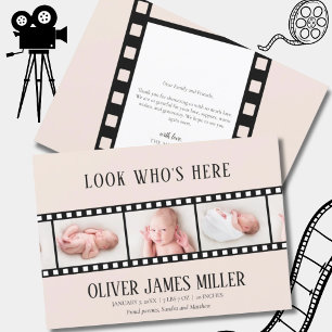 Film Film Strip Photo Collage Faire-part de naissa