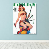 Film Fun Magazine Hoesje 7 Canvas Afdruk (Insitu (Houten vloer))