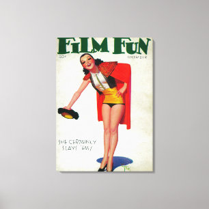 Film Fun Magazine Hoesje 8 Canvas Afdruk