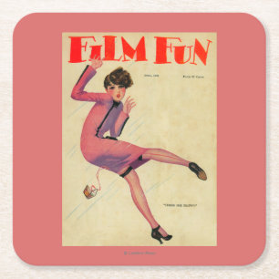 Film Fun Magazine Hoesje Vierkante Kartonnen Onderzetter