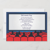 Film Marquee Thème Mariage Fête Invitation (Dos)