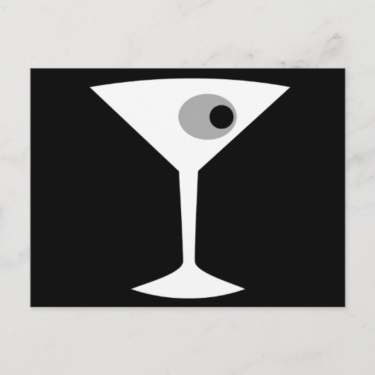Film Martini Glass Briefkaart (Voorkant)