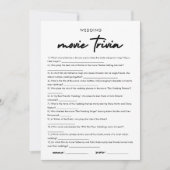 Film moderne Trivia Fête des mariées Carte de jeu (Devant)