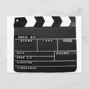 Film Movie Video productie klapper board Briefkaart