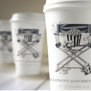 Film Nacht Volwassen Verjaardag Gepersonaliseerd Papieren Bekers