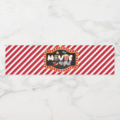 Film Night Water Flessenetiket Waterfles Etiket (Enkel label)