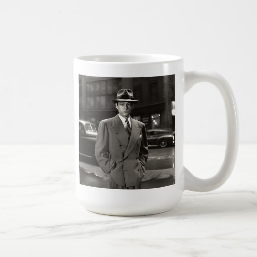 Film Noir Gumshoe Detective Coffee Mug 15oz (Droite)