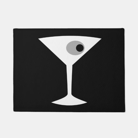 Film Noir Martini Glass door Mat (Voorkant)