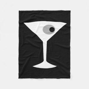 Film Noir Martini Glass Fleece Blanket Deken
