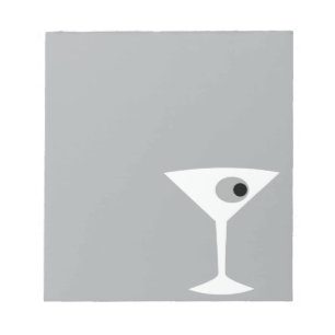 Film Noir Martini Glass Notepad Notitieblok