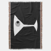Film Noir Martini Glass Throw Blanket Deken (Voorkant Verticaal)