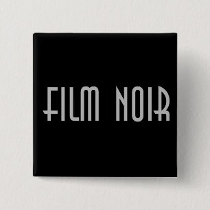Film Noir Vierkante Button 5,1 Cm