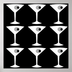 Film Noir Weer Martini Poster
