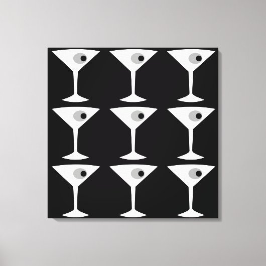 Film Noir Weer Martini Stretched Canvas Print (Voorkant)