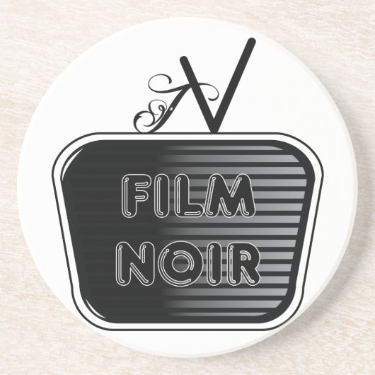 Film Noir Zandsteen Onderzetter (Voorkant)
