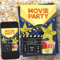 Film Party Popcorn Clapperboard Cinema Verjaardag