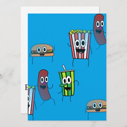 film pop-corn Invitation (Devant / Derrière)