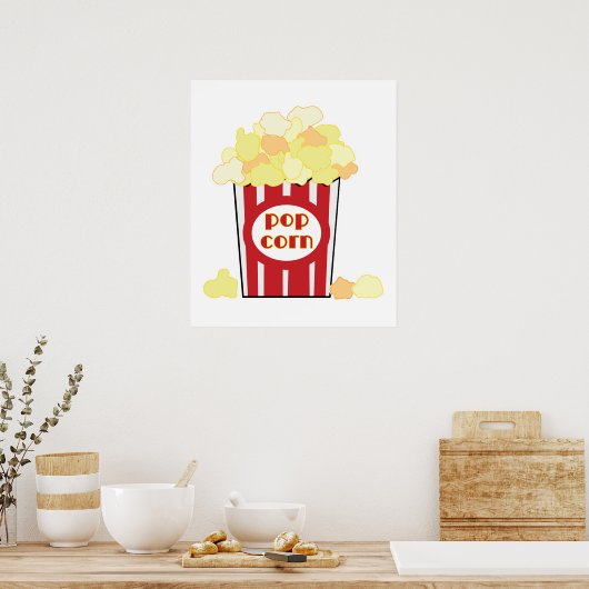 Film Popcorn Art Poster (Keuken)