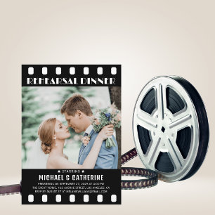 Film Poster Filmstrip Zwart-wit Bruiloft Kaart